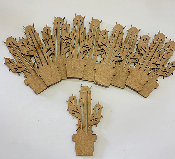 Aplique Cacto - Kit com 50 Unidades de 5cm
