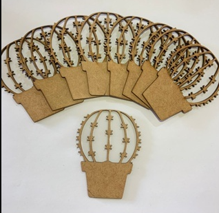 Aplique Cacto - Kit com 50 Unidades de 5cm