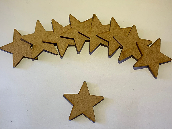 Aplique Estrela - Kit com 50 Unidades de 4cm