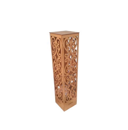 Luminária Provençal Arabesco MDF - Coluna Passarela 80 cm