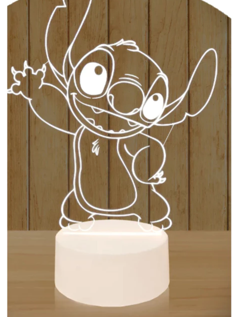 Luminária Led 3D | Lilo Stitch | Abajur
