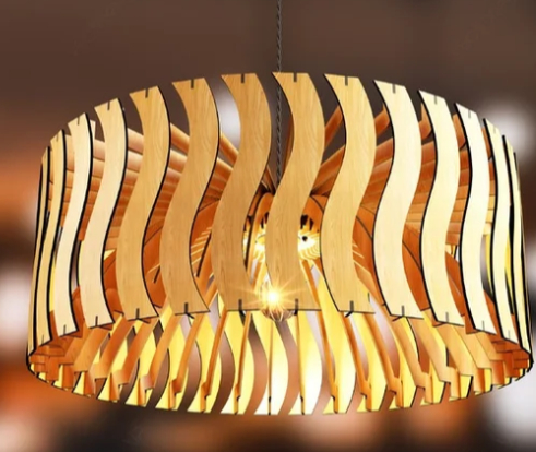 Luminária Teto tipo Pendente SENNA MDF Onda