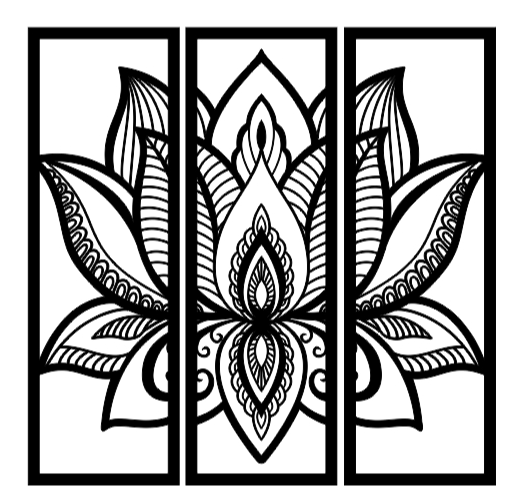 Quadro Decorativo Mandala flor de Lotus
