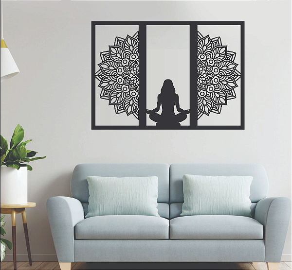 Quadro Decorativo Meditação 55x80cm