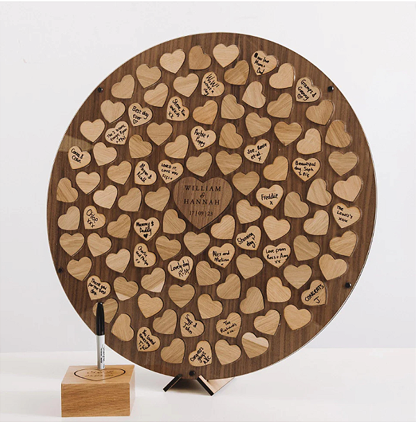 Quadro de Assinaturas WOOD CIRCLE Personalizado
