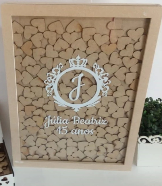 Quadro de Assinaturas Personalizado para Debutante - 15 Anos