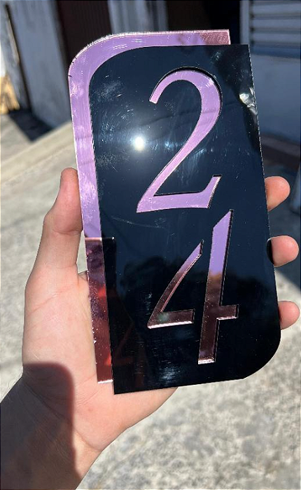 Placa Residencial em Acrílico com Número – 20cm