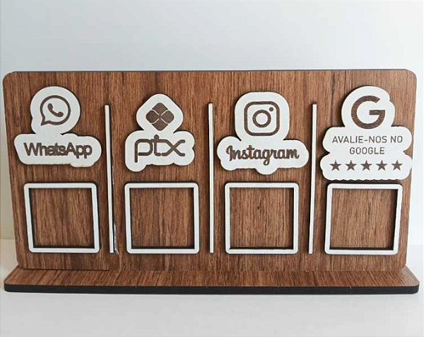 Placa Display em MDF - Elegante e Versátil