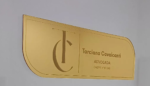 Placa Sinalização De Porta Personalizada em Acrílico Espelhado