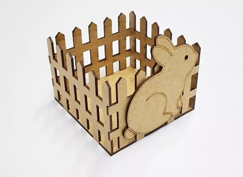 Kit 10 Cesta Bombom Páscoa MDF Lembrancinha