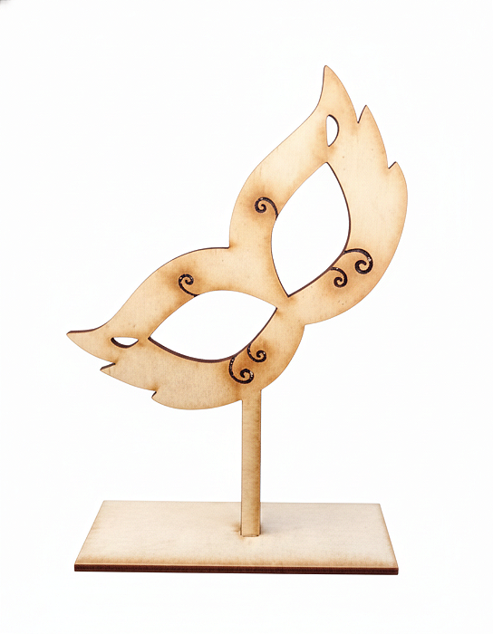 Centro de Mesa Máscara em MDF Kit 5 Unidades