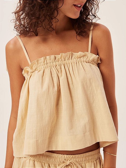 blusa alça ipa areia PANÔ
