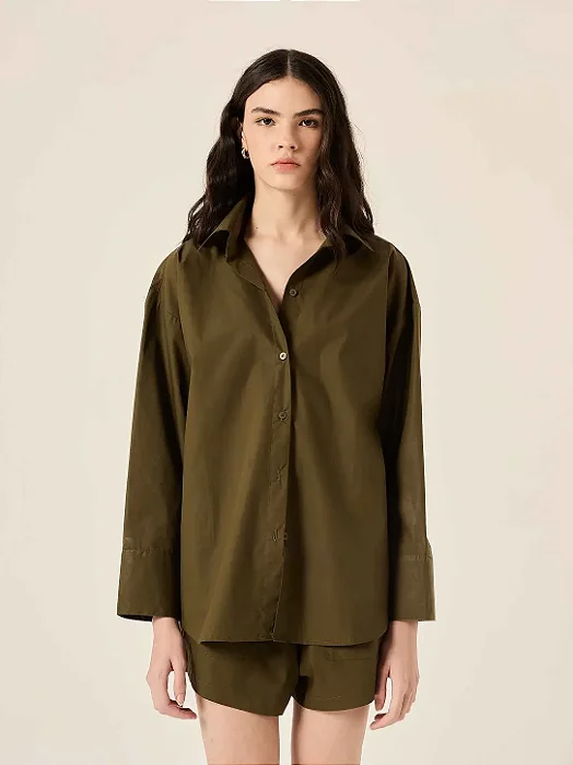 camisa ampla paper trufa PANÔ