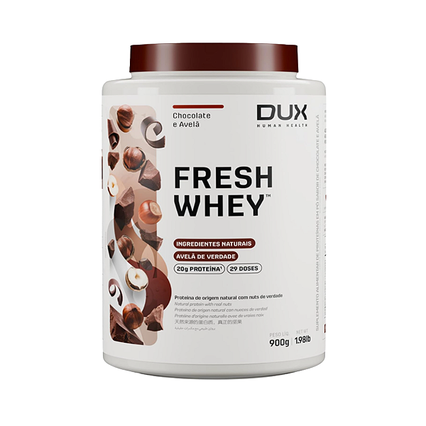 Fresh Whey Protein Chocolate e Avelã 900g | DUX