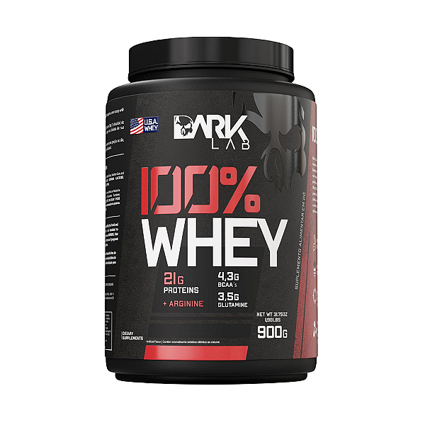 100% Whey Protein Dark Lab Chocolate - 900g