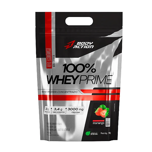 100% Whey Concentrado Refil Morango | BODYACTION
