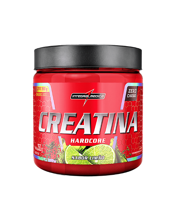 Creatina Hardcore Sabor Limão 350g | INTEGRAL MÉDICA