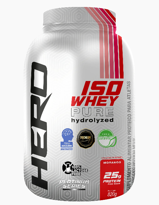 Iso Whey Hero Morango 900g | HERO NUTRITION