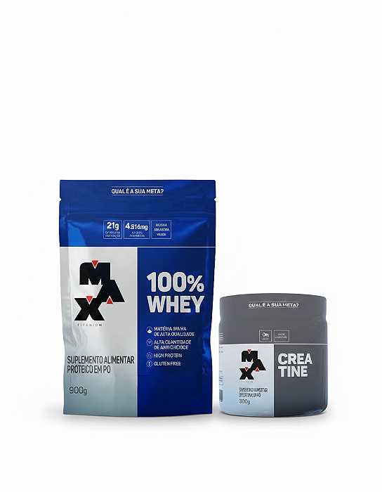 COMBO Whey 100% Pure + Creatina Pura 300g | MAX TITANIUM