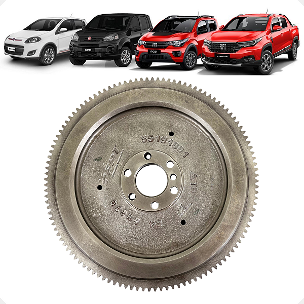 Volante Motor Fiat Mobi Uno Palio Strada 1.0 4cc 2010 a 2022