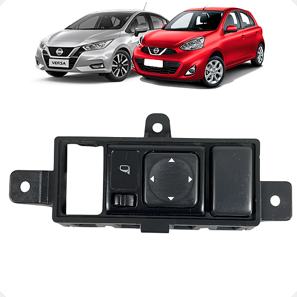 Comando Retrovisor Elétrico Nissan Versa March 2012 a 2020