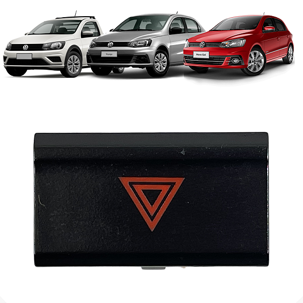 Botão Pisca Alerta VW Gol G7 G8 Saveiro Voyage 2018 a 2023