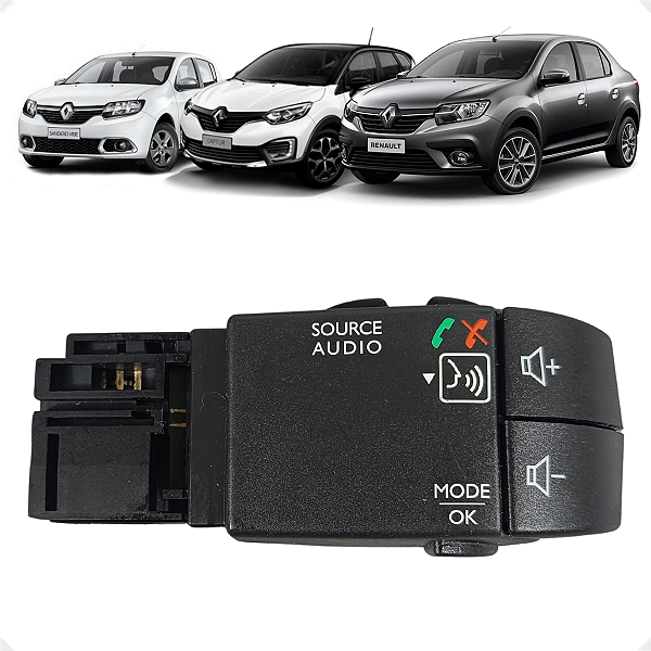 Botão Comando Controle Som Captur Sandero Logan 2017 2018