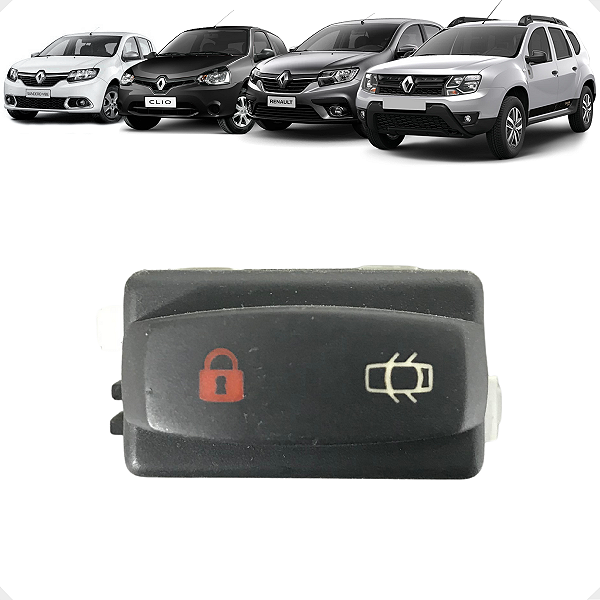 Botão Trava Destrava Porta Clio Duster Logan Sandero 2021