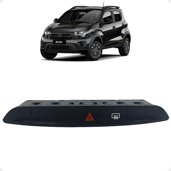 Botão Pisca Alerta Desembaçador Fiat Mobi 2022 2023 2024