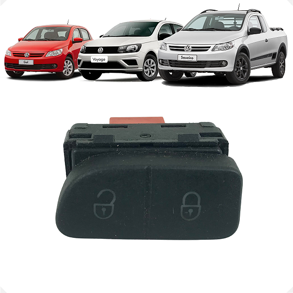 Botão Trava Portas VW Gol Saveiro Voyage G5 G6 G7 G8