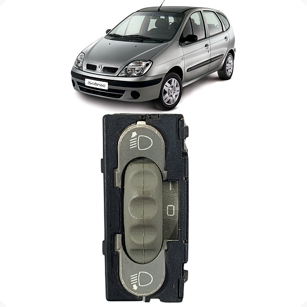 Botão Regulagem Farol Milha Renault Scenic 1999 a 2009
