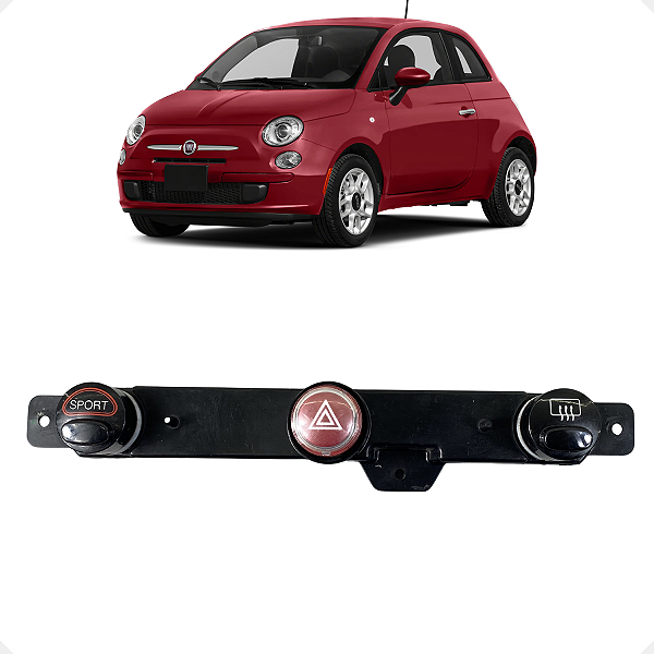 Comando Pisca Alerta Desembaçador Sport Fiat 500 2012 2013