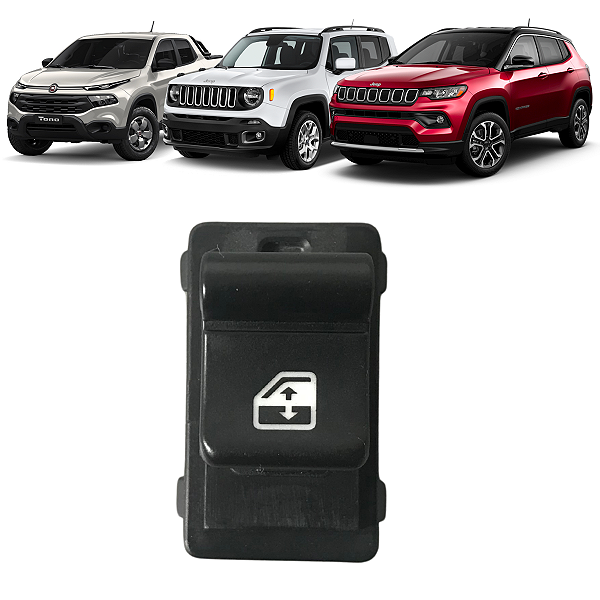 Botão Vidro Elétrico Jeep Renegade Compass Fiat Toro