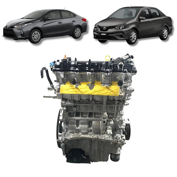 Motor Parcial Toyota Yaris Etios 1.5 16V Flex 2014 à 2024