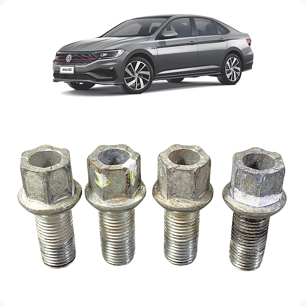 Jogo 4 Parafuso Roda Volkswagen Spacefox Msi 2017 17mm