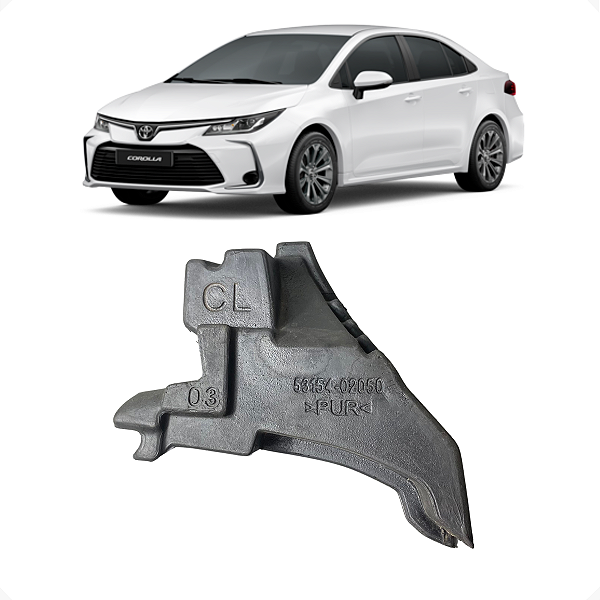 Absorvedor Batente Esquerdo Paralama Toyota Corolla 2017