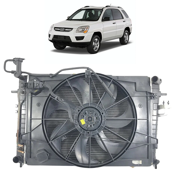 Kit Radiador Kia Sportage Ex 2.0 16V 2008 C/ Detalhe