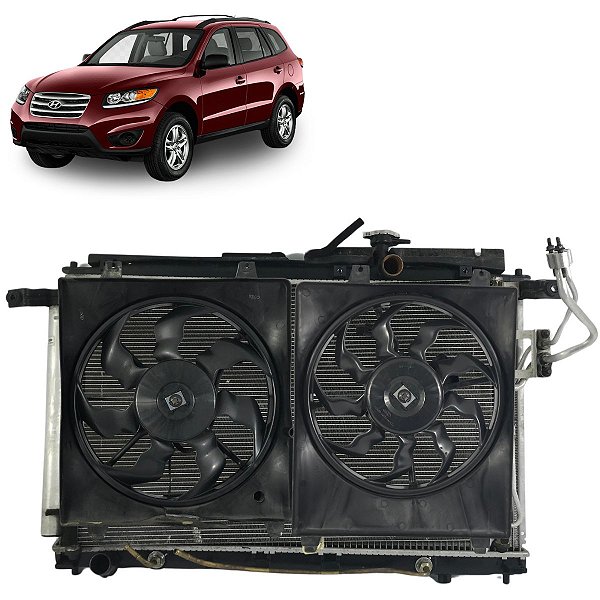 Kit Radiador Hyundai Santa Fé 2.7 2007 a 2012 C/ Detalhe