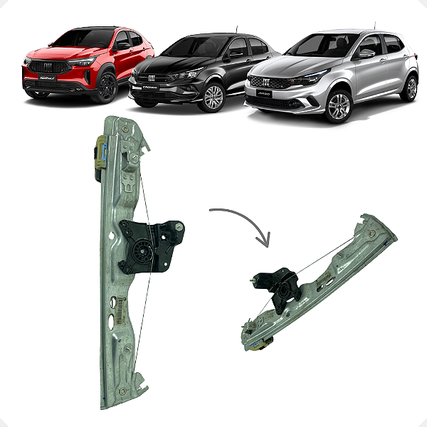 Máquina Vidro S/ Motor Traseira Direita Cronos Fastback Argo