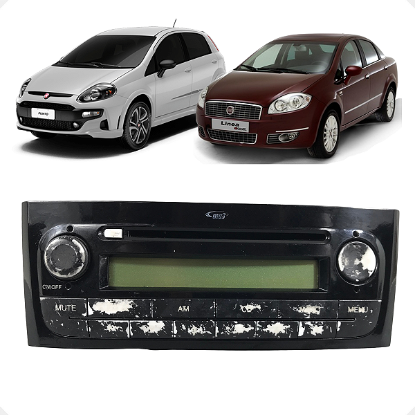 Rádio MP3 CD Fiat Linea Punto 2007 2008 2009 2010 2011 2012