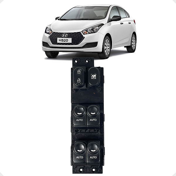 Comando Vidro Elétrico Dianteiro Hyundai Hb20 2017 2018 2019