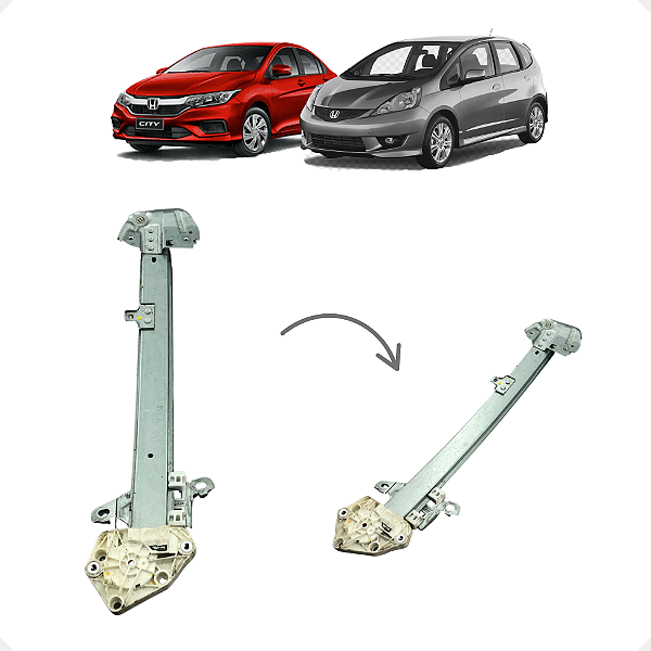 Máquina Vidro S/ Motor Dianteiro Direito City Fit 2015/21