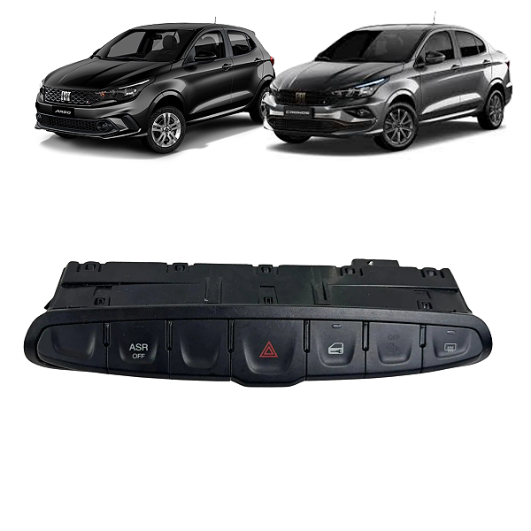 Botão Comando Pisca Alerta Desembaçador Traseiro Argo 2018