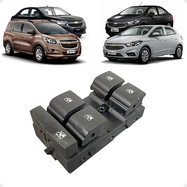 Botão Vidro Elétrico GM Onix Prisma Cobalt Spin 2012 a 2019