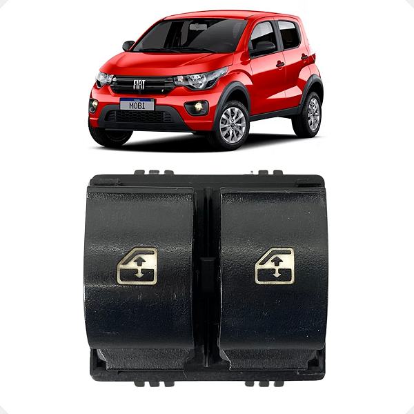 Botão Vidro Elétrico Duplo Fiat Mobi 2017 2018 2019 a 2025