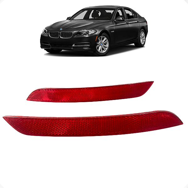 Par Refletor Olho De Gato Traseiro BMW 528i 2012 a 2016