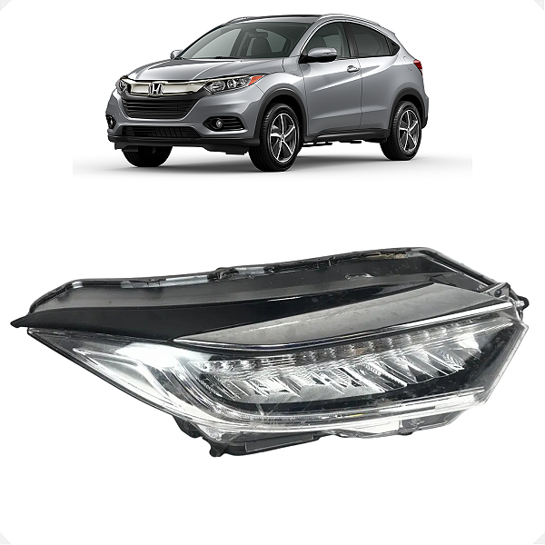 Farol Direito Carcaça/Lente Quebrada Honda HRV 2020 2021