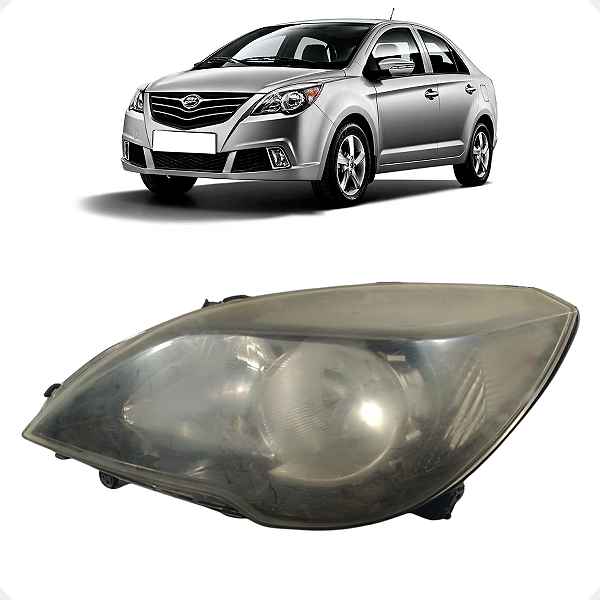 Farol Esquerdo Lifan 530 2014 2015 C/Detalhe