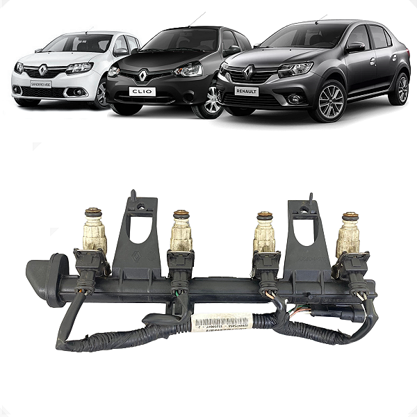 Flauta Bico Injetor Clio Sandero Logan 1.0 2010 2011 a 2016