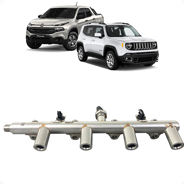 Flauta Bico Injetor Fiat Toro Jeep Compass Renegade 1.3